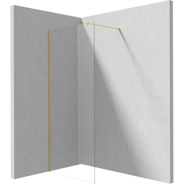 Paravan dus walk-in sticla securizata 100x195 cm auriu periat Deante Prizma