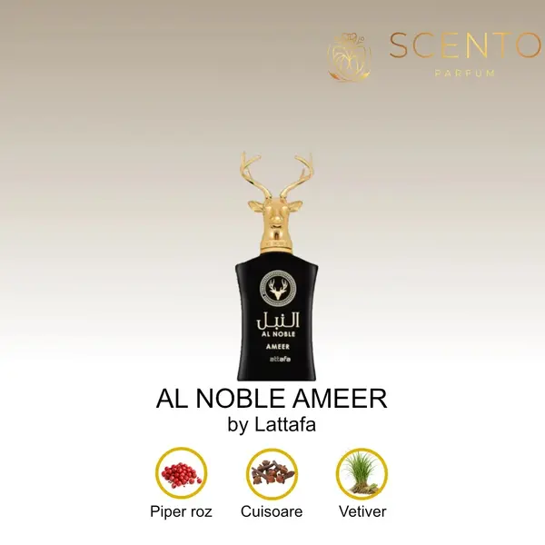 Parfum arabesc Al Noble Ameer by Lattafa, apa de parfum 100 ml, unisex - Original Dubai