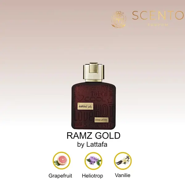 Parfum arabesc Ramz Lattafa Gold, apa de parfum, 100 ml, unisex - Original Dubai