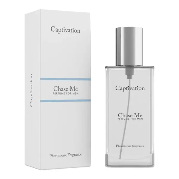 Parfum cu feromoni pentru bărbați CAPTIVATION Chase Me, cu note citrice și florale, alb, 30 ml