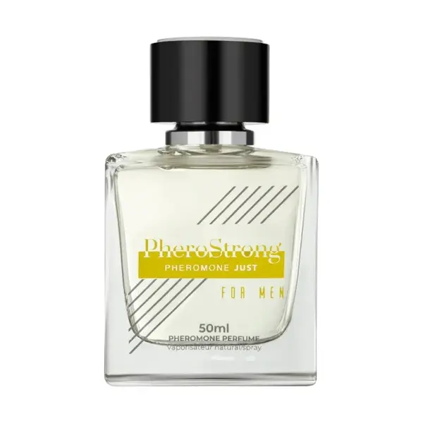 Parfum cu feromoni PHEROSTRONG Just For Men, pentru bărbați, note de portocală, rozmarin și mosc alb, 50 ml