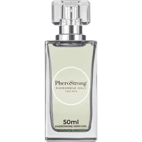 Parfum cu feromoni PHEROSTRONG Only For Men, pentru bărbați, note de mandarină, cedru și mosc alb, 50 ml
