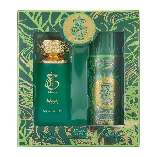 Paris Corner – Khair Pistachio Eau De Parfum 100ml + Deodorant Spray 200ml
