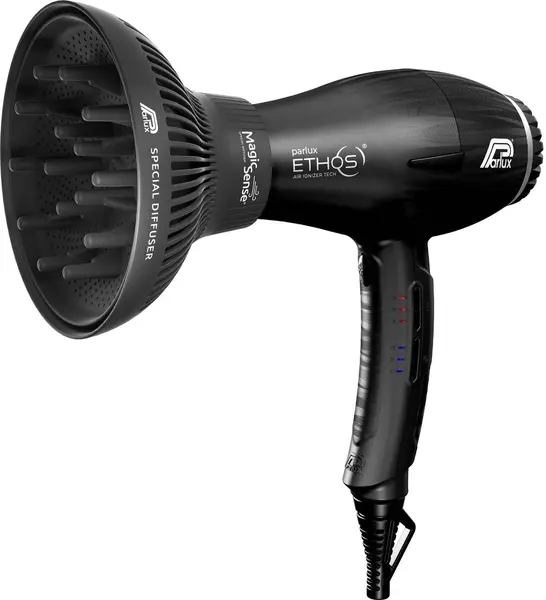 Parlux Set - Uscător de păr Ethos, negru + Difuzor Magic Sense