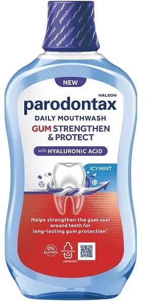 Parodontax Apă de gură Gum Strengthen & Protect Icy Mint, 500 ml