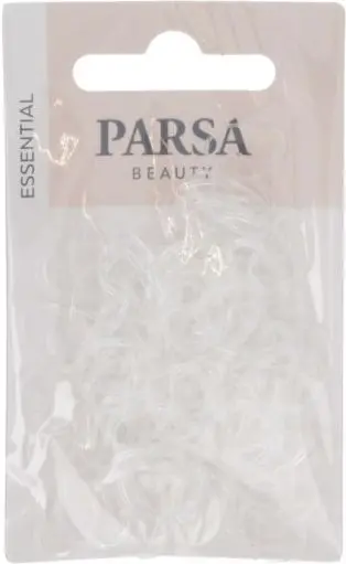 Parsa Beauty Elastic de păr din silicon, transparent, 150 buc