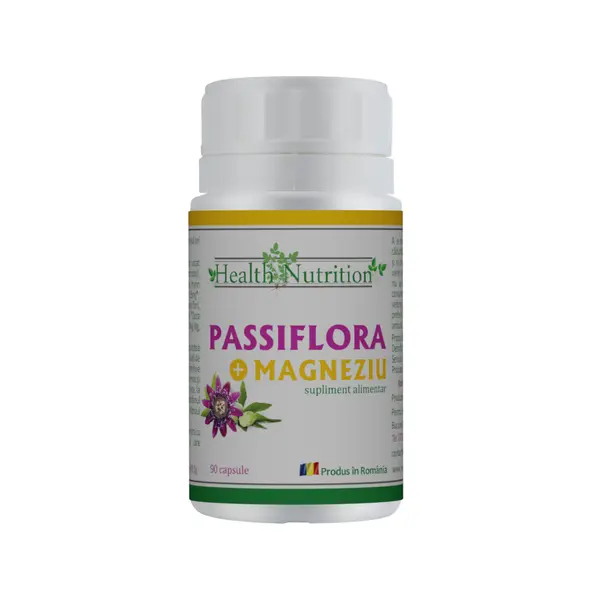 Passiflora cu Magneziu, 90 capsule, Health Nutrition