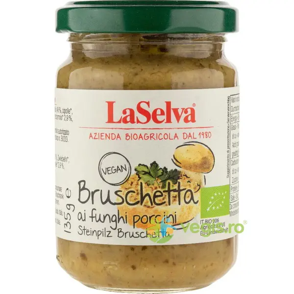 Pasta Bruschetta pe Baza de Ciuperci Porcini Ecologica/Bio 130g