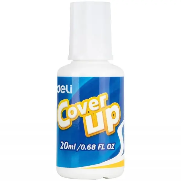 Pasta corectoare Deli pe baza de solvent 20 ml cu pensula Pasta corectoare Deli pe baza de solvent 20 ml cu pensula