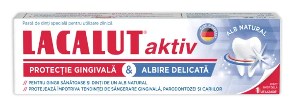 Pasta de dinti Aktiv protectie gingivala si albire delicata, 75ml, Lacalut