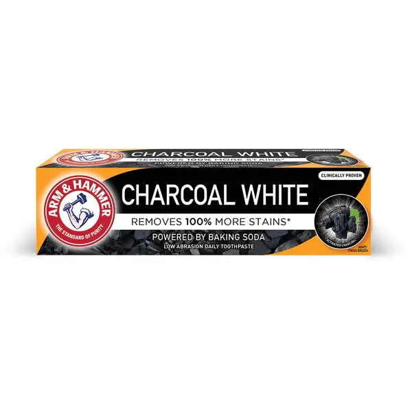 Pasta De Dinti, Arm & Hammer, Charcoal White Pro, Albire Cu Carbune Activ, Detoxifiere Si Improspatare, 75 ml