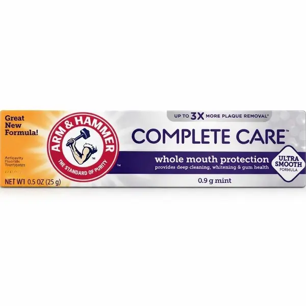 Pastă de dinți, Arm & Hammer, Complete Care, Albire, Protecție zilnică, Travel size, 25 g
