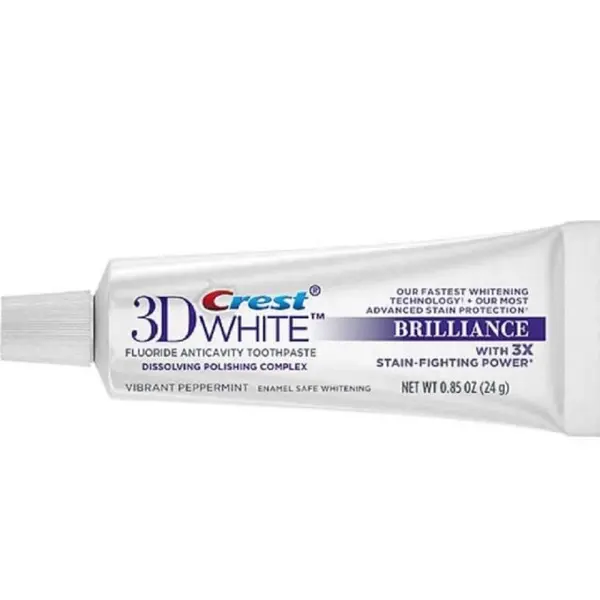 Pasta de Dinti, Crest 3D White, Brilliance, Efect Albire Intensiva, Protectie Impotriva Petelor, Gramaj Calatorii, 24 g