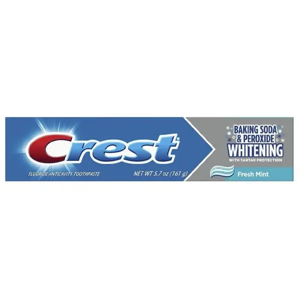 Pasta de Dinti, Crest, Baking Soda, Peroxid si Bicarbonat de Sodiu, pentru Albirea Dintilor, 161gr