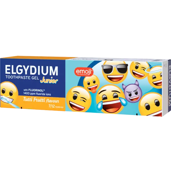 Pasta de dinti cu aroma tutti frutti Emoji pentru 7-12 ani, 50ml, Elgydium