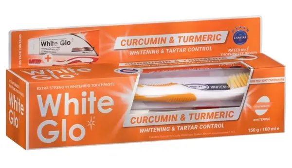 Pasta de dinti cu periuta Curcumin & Turmeric, 100ml, White Glo