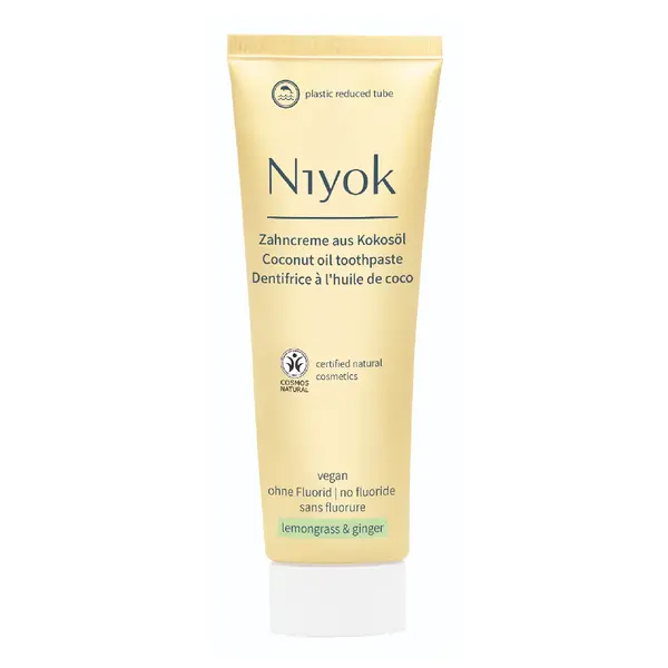 Pasta de dinti cu ulei de cocos, Lemongrass & Ginger, 75 ml, Niyok