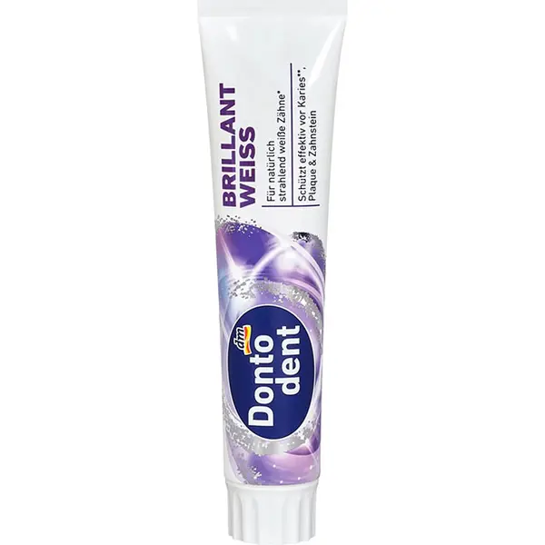 Pasta de Dinti, Dontodent, Brilliant Weiss, Efect de Albirea Dintilor, Aroma Menta, cu Fluor, 125ml