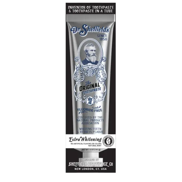 Pasta de Dinti, Dr. Sheffield's, Extra Whitening, Albirea Dintilor si Indepartarea Placii, cu Fluor, Aroma Menta, 141gr