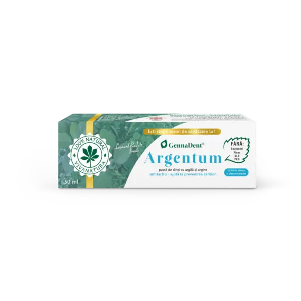 Pasta de dinti GennaDent Argentum, 50ml, VivaNatura