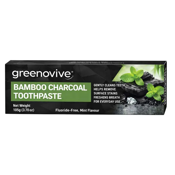 Pasta de Dinti, GREENOVIVE®, Bamboo Charcoal, Albirea Dintilor, din Carbune Activ de Bambus, Reduce Petele si Respiratia Urat Mirositoare, fara Fluor,