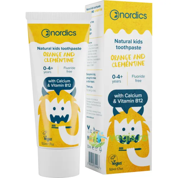 Pasta de Dinti Naturala pentru Copii cu Portocale si Clementine 50ml