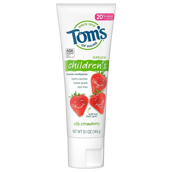 Pasta de Dinti Pentru Copii 8+ ani, Tom's Of Maine, cu Fluor, Silly Strawberry, 144gr