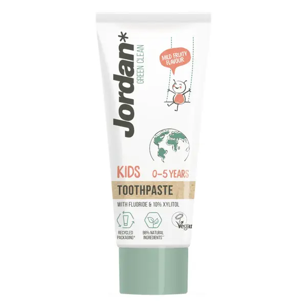 Pasta de dinti pentru copii Green Clean, 0-5 ani, 50 ml, Jordan