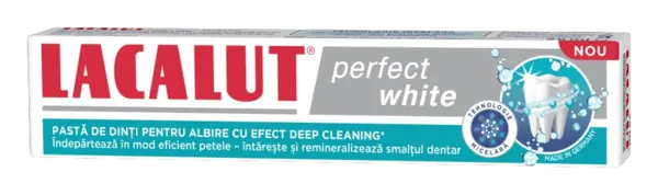 Pasta de dinti perfect white, 75ml, Lacalut
