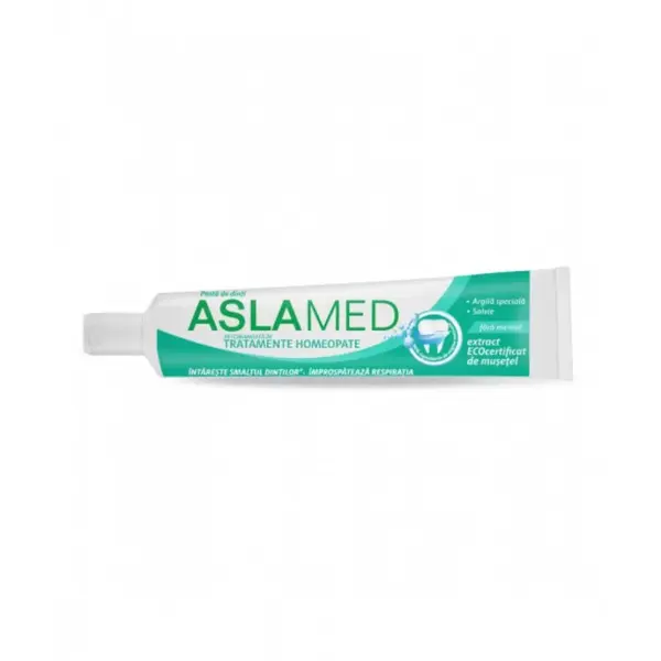 Pasta de dinti recomandata in tratamente homeopate, 75 ml, AslaMed