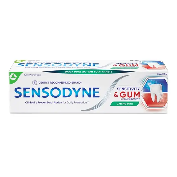 Pasta de dinti Sensitivity & Gum active protect Caring Mint, 75 ml, Sensodyne