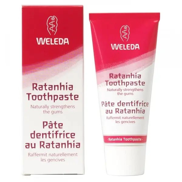 Pasta de Dinti, Weleda, Bio, cu Extras de Ratanhia, Efect Anti-inflamator, 75ml