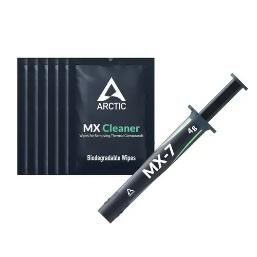 Pasta termoconductoare Arctic MX-7, cantitate 4g, cu 6 buc. MX Cleaner, Gri