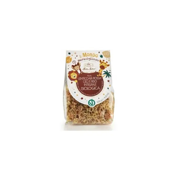 Paste savana cu faina de linte rosie, naut si orez brun bio 250g Pasta Natura