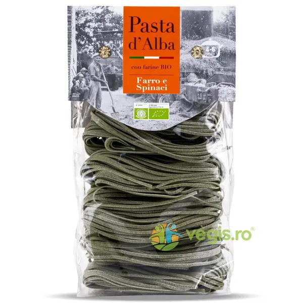 Paste Tagliolini din Spelta si Spanac Ecologice/Bio 250g