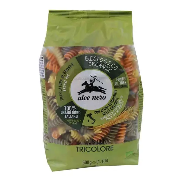 Paste Tricolore Fusilli Eco 500Gr Alce Nero