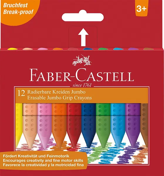 Pasteluri Faber Castell - Jumbo Grip, 12 culori