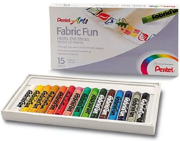 Pasteluri textile Pentel Arts - 15 culori