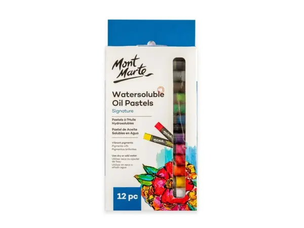 Pasteluri ulei solubile in apa Mont Marte, 12 culori set