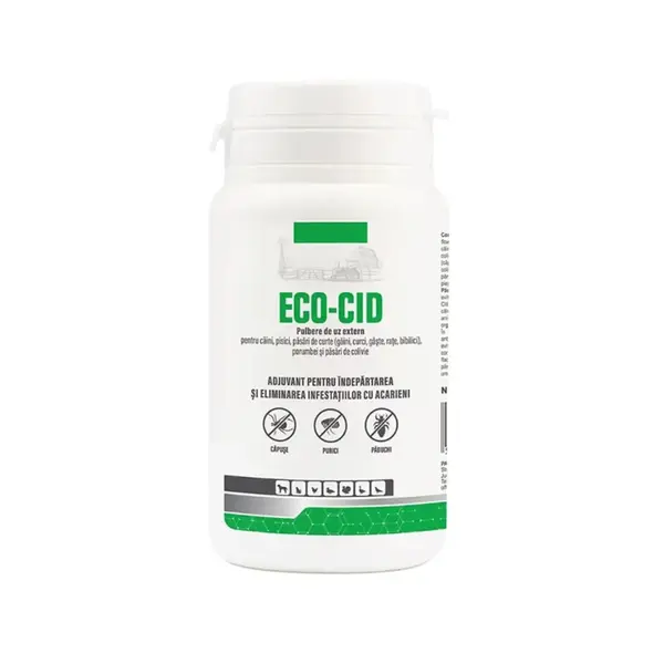 PASTEUR Eco Cid, deparazitare externă câini pisici și păsări, pudră, 100g