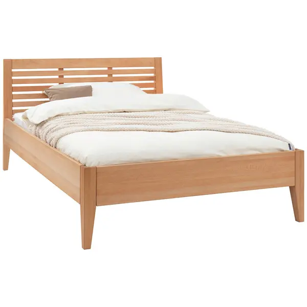 Pat, 120/200 cm, culoare lemn fag