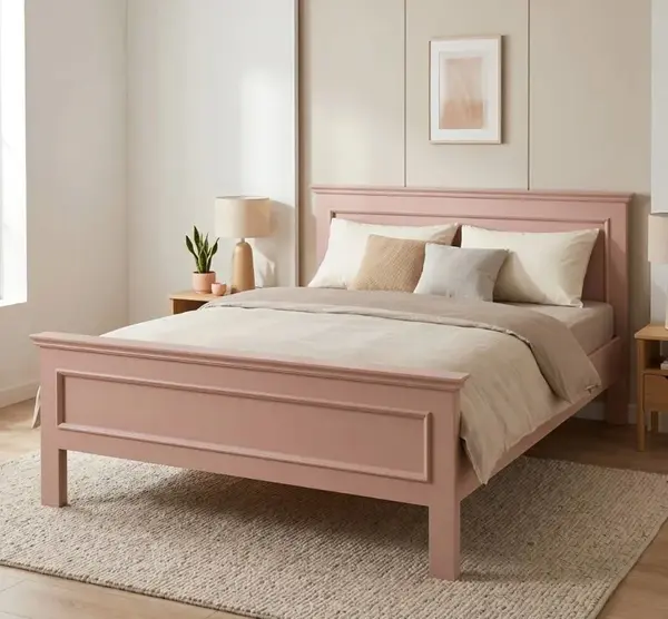 Pat 160x200cm cu finisaj Misty Rose