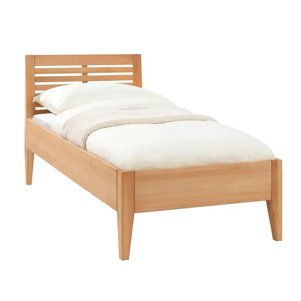 Pat, 90/200 cm, culoare lemn fag