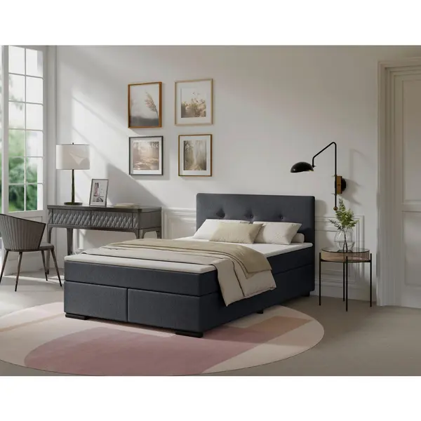 Pat Boxspring, 120/200 cm, antracit