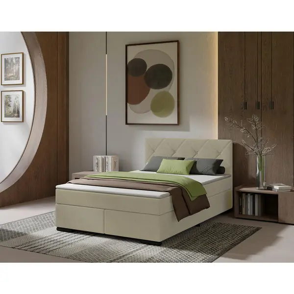 Pat Boxspring, 140/220 cm, bej