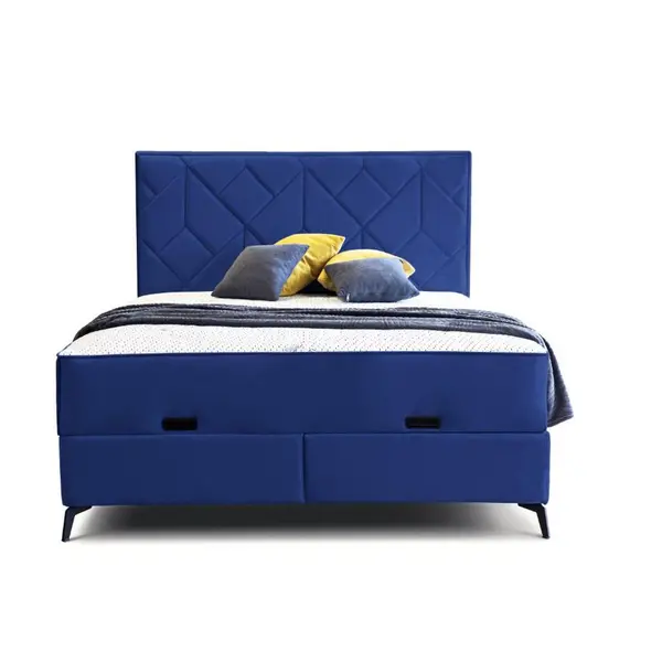 Pat Boxspring 140x200 Cm, 140/200 cm, albastru