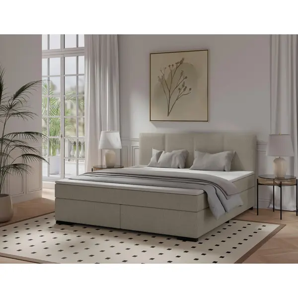 Pat Boxspring, 160/200 cm, bej