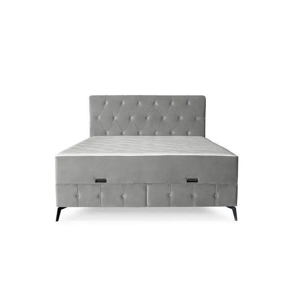 Pat Boxspring, 160/200 cm, gri