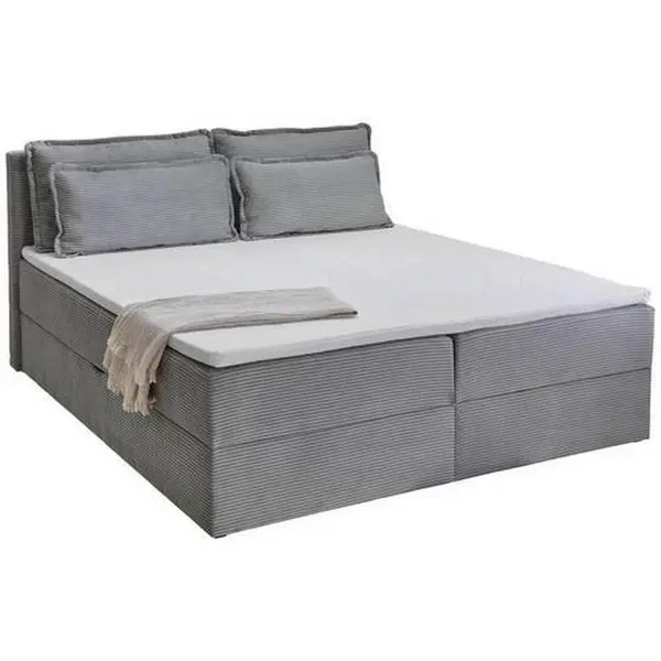 Pat Boxspring, 160/200 cm, gri deschis