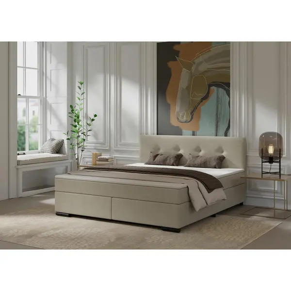 Pat Boxspring, 160/220 cm, bej